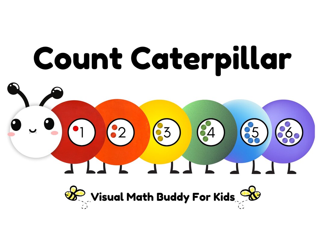 Count Distribution Visual Count Caterpillar – A Visual Math Buddy for Kids - Etsy