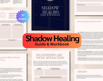 Diario de trabajo de la sombra PDF, libro de trabajo sobre límites y emociones, diario de terapia para curar la ansiedad, libro de trabajo sobre la sombra, autoterapia, imprimible