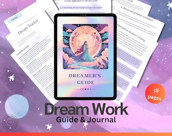Guía de interpretación de sueños Rastreador de sueños Diario de sueños Guía de sueños lúcidos Diario imprimible Trabajo con la sombra Hojas de trabajo de autocuidado Espiritualidad