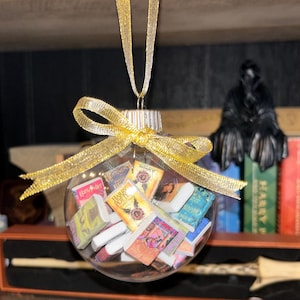 Custom Mini Book Ornament, Personalized Book Gift, Year of Books Ornament