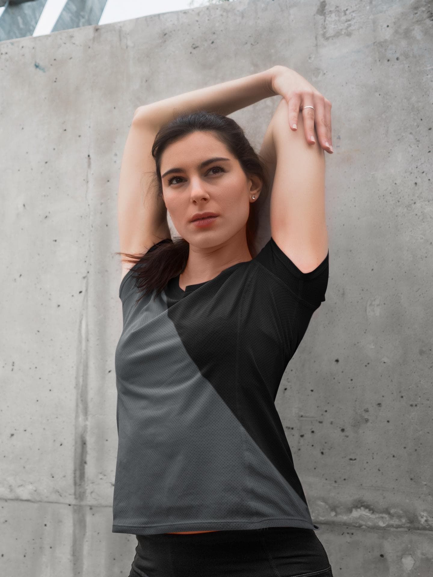 Women's Technical T-shirt - Sport - Dark Grey - Sloping