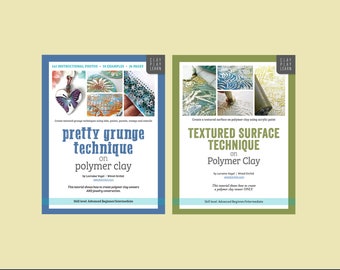 Polymer Clay Tutorial How To • Step by Step Pretty Grunge Technique and Textured Surface Technique BUNDLE by Wired Orchid • Digital Download