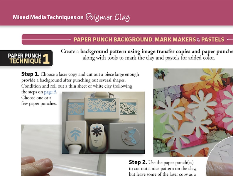Polymer Clay Tutorial How To Step by Step Mixed Media Techniques on Polymer Clay by Wired Orchid Digital Download image 3