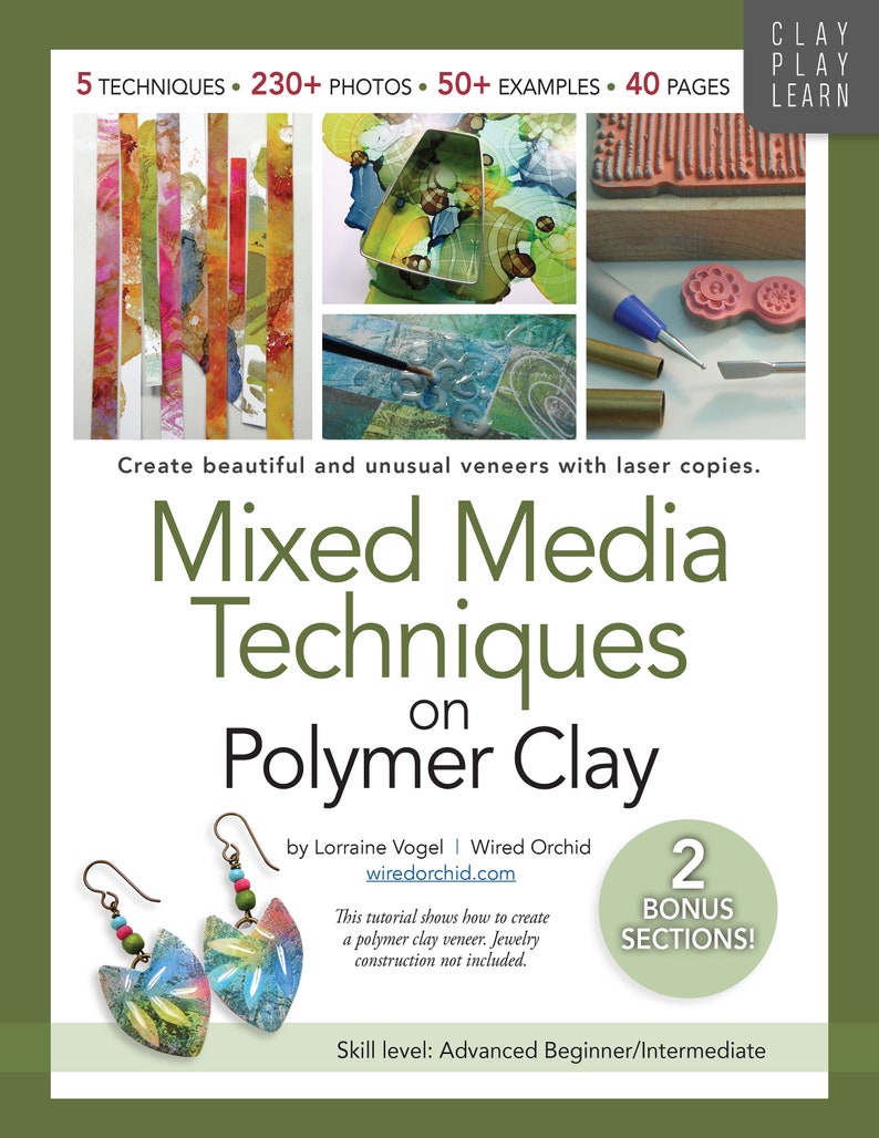 Polymer Clay Tutorial How To Step by Step FOUR Techniques BUNDLE by Wired Orchid Digital Download Instant Download image 4