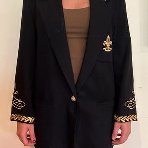 Women&#39;s Black and Gold Blazer