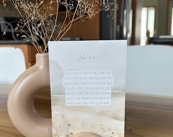 Tarjetas bíblicas personalizables: 52 diseños de versículos bíblicos (archivo digital, PDF listo para imprimir)