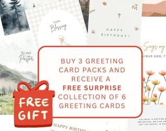 Christian Watercolor Thank You Greeting Cards with Kraft Envelopes