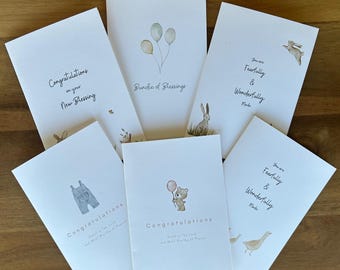 Tarjetas cristianas de felicitación para bebés: Tarjetas con las Sagradas Escrituras para recién nacidos / Duty Free