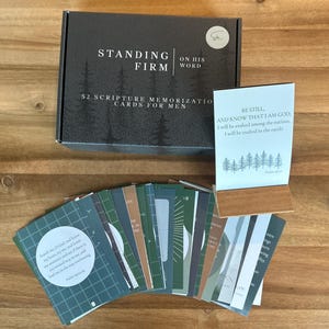 Coffret de cartes de mémorisation des écritures saintes pour homme avec support en teck, 52 cartes, fête des pères, cadeaux pour mari, fils, petit ami, père, ami