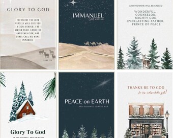 Beautiful Watercolor Christian Christmas Card Collection