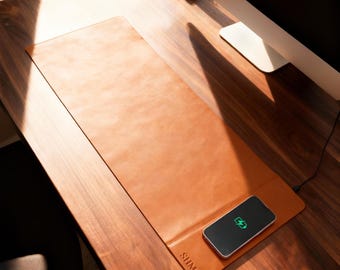 Personalisierte PU-Leder Ladematte - Großes Mauspad, Schreibtischmatte Custom, Mauspad für Männer, Boss Geschenk