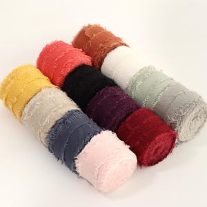 Fita de algodão e linho com bordas de borlas – ideal para fitas de cartões de casamento, fitas de buquês, fitas de decoração DIY
