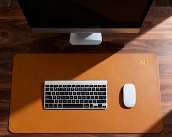 Großes Mousepad, Leder Schreibtischmatte, Schreibtischmatte nach Maß, Geschenk für Mitarbeiter, Geschenk für Chef