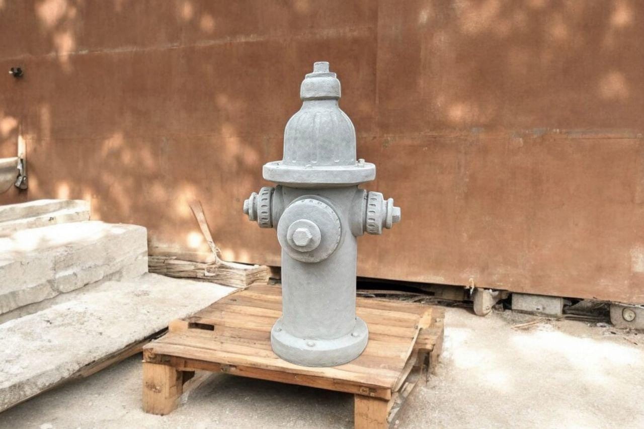 Stone fire hydrant Outdoor statue Decorative fire hydrant Lawn ornament Gift for firefighter Fire hydrant figure