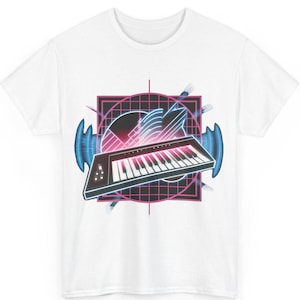 80s Synthwave T-Shirt - Neon Grid Design, Retro Neon Grid Tee, Vintage Synthwave Graphic Shirt, 80s Neon Retro T-Shirt, Synthwave Tee