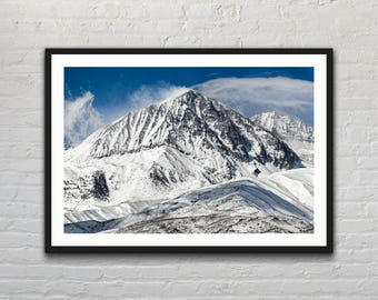 Snowy Birch Mountain Print: Fotografia krajobrazowa wschodniej Sierra Nevada