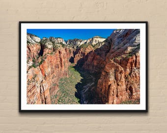 Zion National Park Print: Angels Landing Canyon View