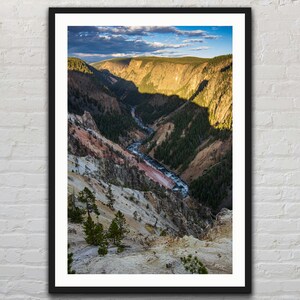 Yellowstone Canyon and River | Waterfall | National Park | Nature | Landscape Photo Print | Photography | Fine Art Print | Wall Decor