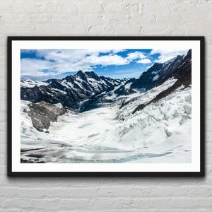 Gletscher am Eiger in der Schweiz | Verschneite Berge | Schweizer Alpen | Alpin | Landschaft Fotodruck | Fotografie | Kunstdruck | Dekor