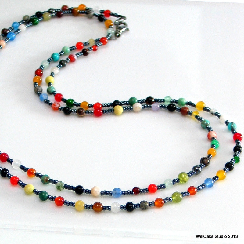 Long beaded hotsell necklace