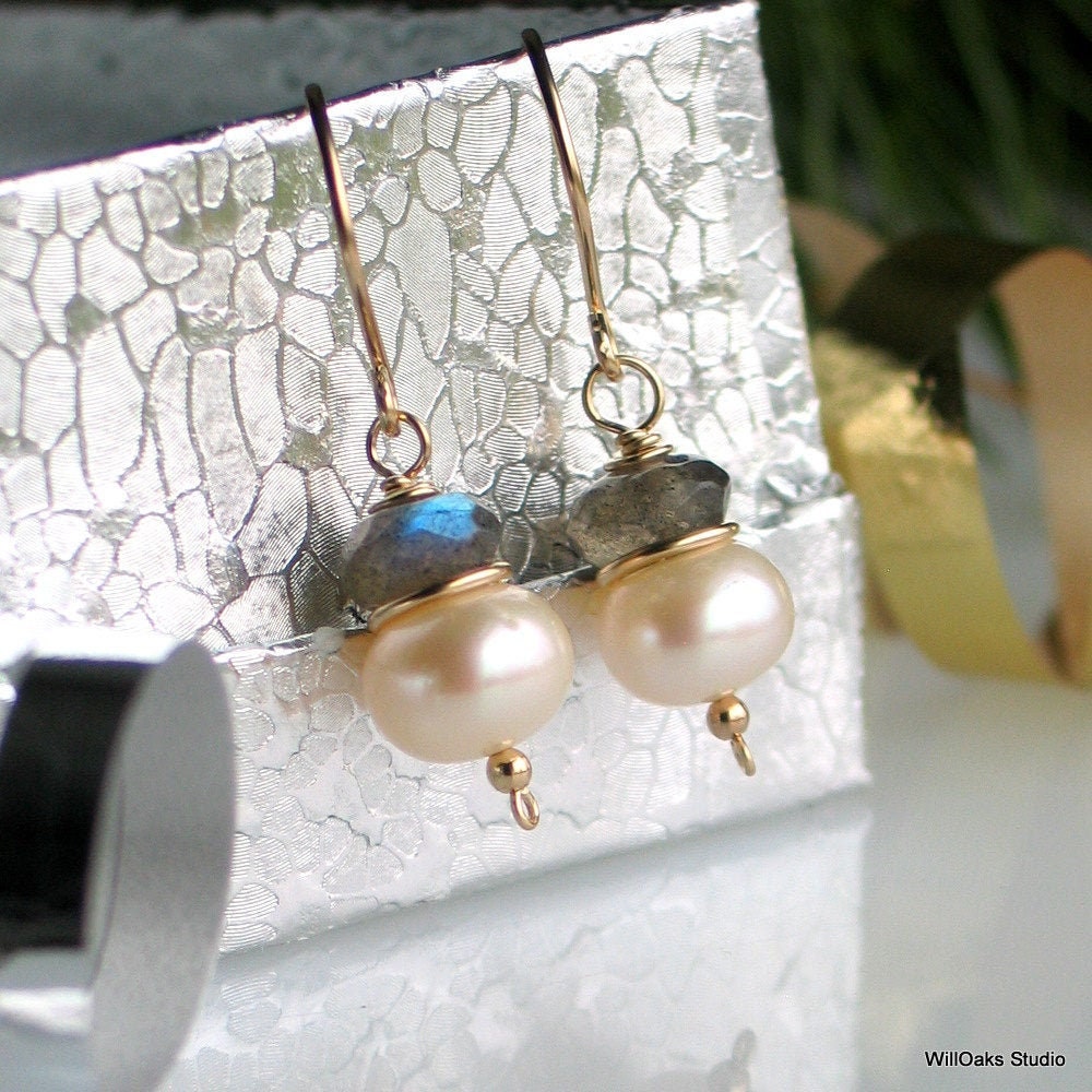 Gold Finish Pearl & Beads Earrings Design by Vaidaan Jewellery at Pernia's  Pop Up Shop 2024