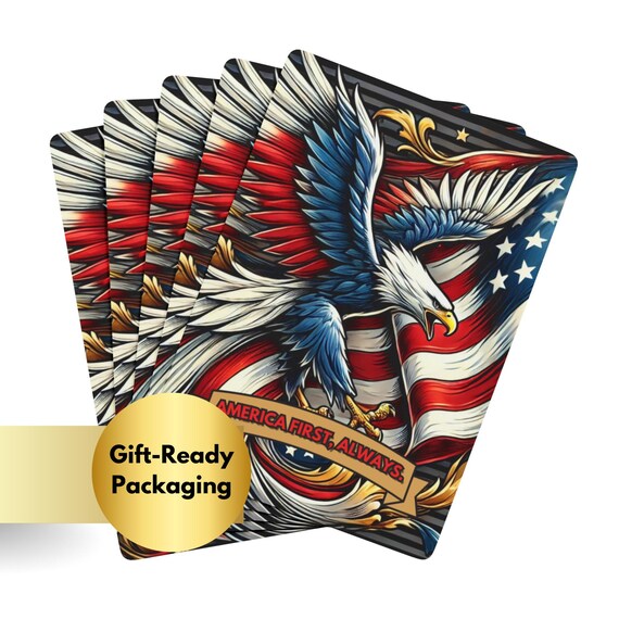 トランプ Patriotic Playing Cards Trump 2024 Patriotic Playing Cards - Gold Eagle & American