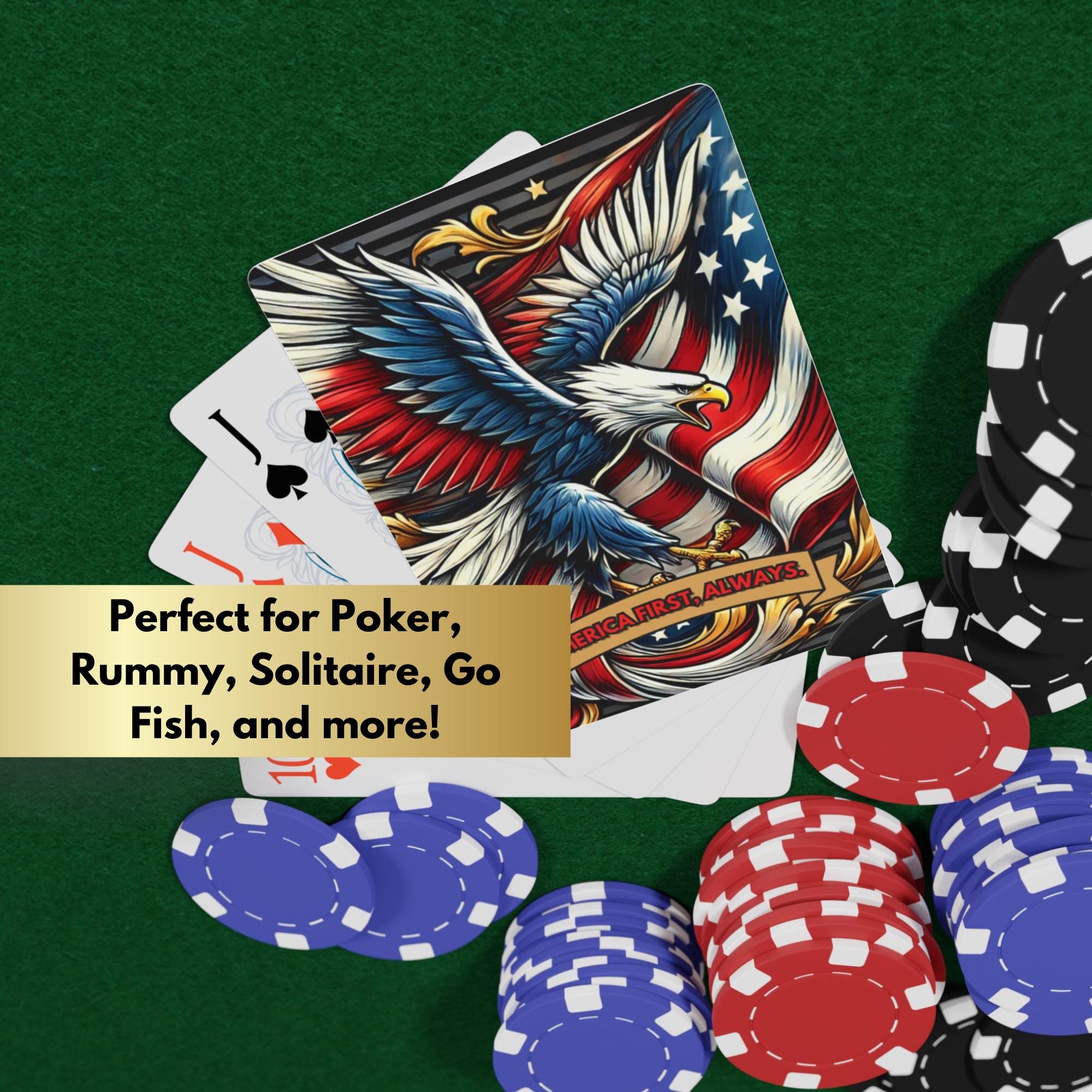 トランプ Patriotic Playing Cards Trump 2024 Patriotic Playing Cards - Gold Eagle & American