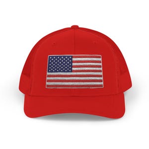 American Flag Hat Embordered, Patriotic Hat, Proud American Hat, Patriotic Clothing, Patriotic Apparel