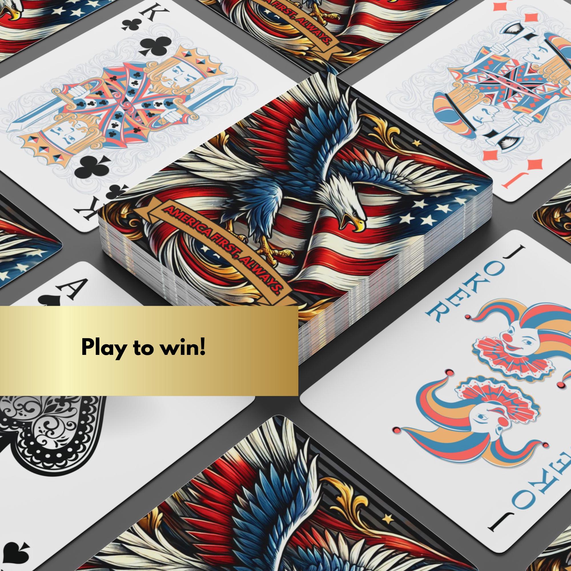 トランプ Patriotic Playing Cards 1 Deck Gold or Silver Playing Cards Certified 24k Foil