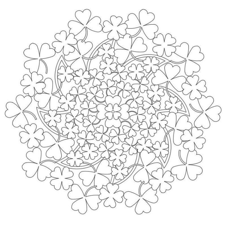 mandalas st patricks day black and white