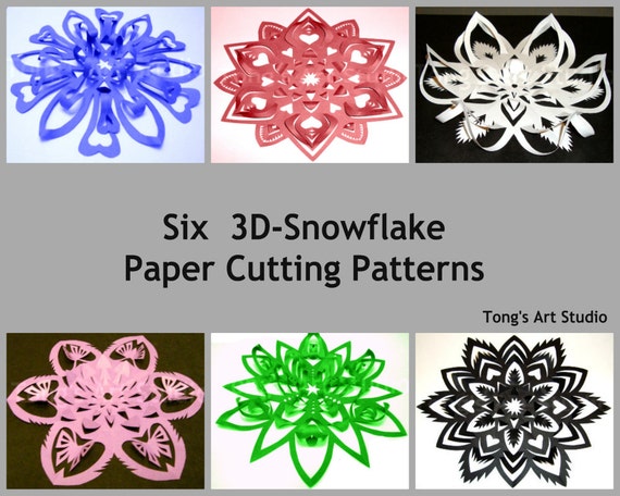 Six 60DSnowflake Paper Cutting Patterns 60 Different Sized Etsy Impressive Snowflake Cutting Patterns Six 60DSnowflake Paper Cutting Patterns 60 Different Sized Etsy Impressive Snowflake Cutting Patterns
