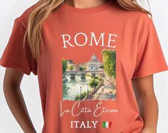 Rome Italy T-shirt, Rome River Tiber Tee, The Eternal City shirt, Rome Lovers Top, Europe Italy travel Tshirt, Comfort Colors, Roma gift