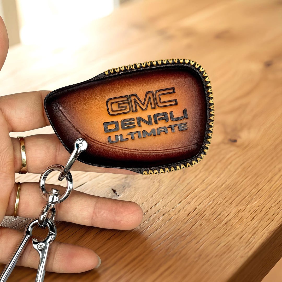 GMC Sierra Key Fob Cover for AT4 AT4X Denali Ultimate HD Denali Leather ...