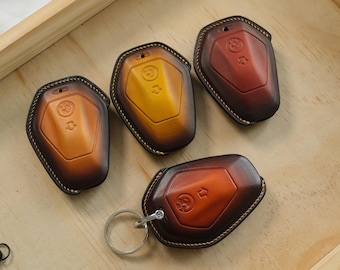 Funda de cuero personalizada para llave de BMW Motorrad 2024–2026 – R1300GS R12 S1000RR M1000RR F900GS, estuche para llave inteligente, regalo para motorista