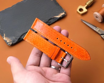 Uhrenarmbanduhr Orange Eidechse: Uhrenarmband Galaxy 24 mm 22 mm 20 mm 18 mm 16 mm