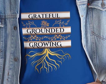 Camiseta de afirmación: camiseta motivacional de algodón grueso con temática de la naturaleza
