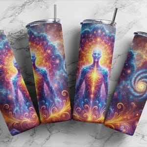 Space Tumbler: Personalized Spiritual Travel Mug, Mindfulness Gift