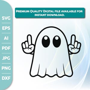 Ghost Middle Finger Svg Png, Halloween Svg Png,Ghost svg, Middle Finger svg, Halloween Svg,Cute Ghost Halloween Svg, Silhouette, Cut file