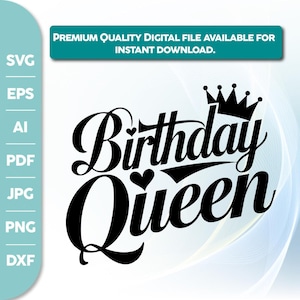 Birthday Queen svg, Birthday Women Svg, Birthday svg,Birthday Queen Tshirt,Queen svg,Birthday Girl Svg,Birthday Party Cut File,Cricut,