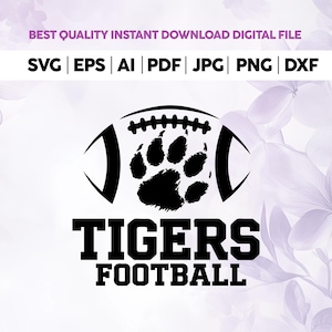 Tigres Fútbol svg, Tigres svg, Tigres mascota svg, Tigre svg Archivos de corte Cricut, Tigres Espíritu escolar, Tigres Orgullo Tigres Animación Tigres PNG Día del juego