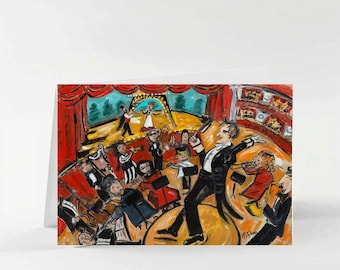 Whimsical Music Theme Greeting Card – Blank Birthday or Any Occasion Card