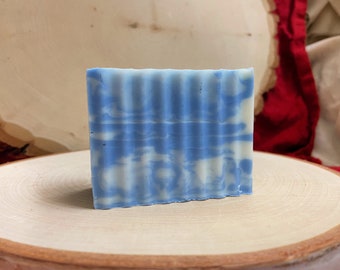 DELFT - Hand Cut Soap Bar - Goats Milk Soap - Tulip Scented - Cruelty Free - Blue and White - Dutch - Holland - Netherlands