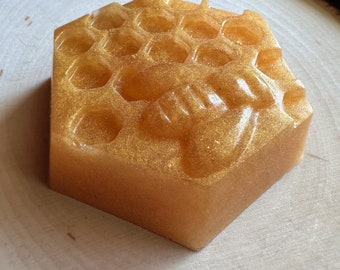 DOUBLE HONEY Soap, Honey Soap, Unscented Bar Soap, Fragrance Free, Honey, Gift Soap, Cottagecore Home, Cottage, Honey Bees, Gifts Under 20