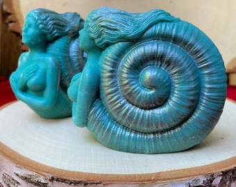 NAUTILUS SPIRIT Soap Bar in “ABYSS” Fragrance Blend- Goats Milk Soap - Cruelty-free - Handcrafted - Mermaid, Sea Witch, Ozone, Sea Salt, Etc
