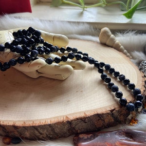 BLACK Intention Necklace, Onyx, Lava Stone and Black Tourmaline, Color Magic, Metaphysical Jewelry, Unique Gifts, Amulet, Aromatherapy Beads image 6