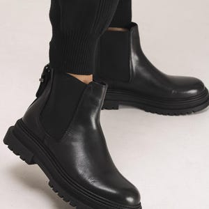 Zwarte leren chelsealaarzen enkel, casual chelsealaarzen dames, zwarte chelsealaarzen voor dames, zwarte chelsealaarzen van echt leer, zwarte chelseaboots voor dames, zwarte chelseaboots voor dames, zwarte chelsealaarzen