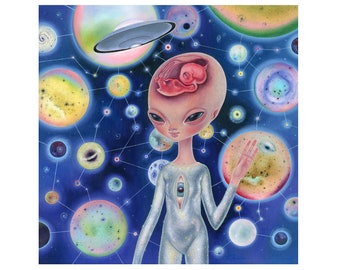 Cosmic Womb - Double-sided Art Card / Postcard
