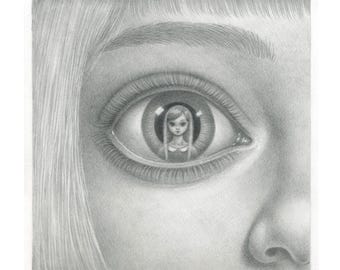 The Mirror (2026) - Graphite Drawing by Ana Bagayan