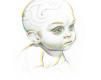 Glitch Baby - Original Sketch by Ana Bagayan