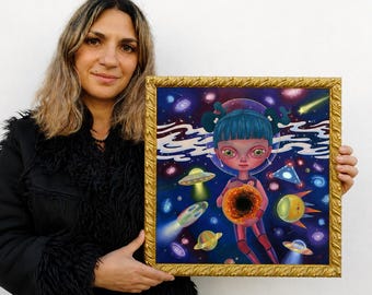 Black Hole Donut (2019) Oil Painting by Ana Bagayan
